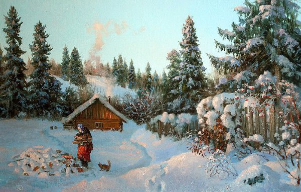 Художник Владимир Жданов зима