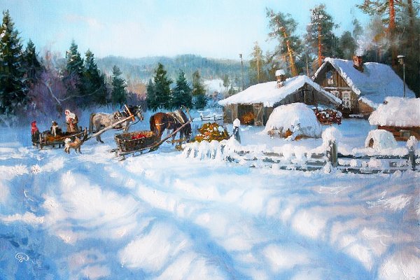 Художник Владимир Жданов зимние пейзажи