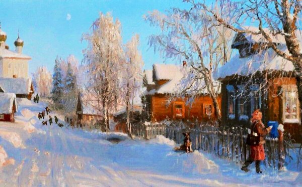 Художник Владимир Жданов картины зима