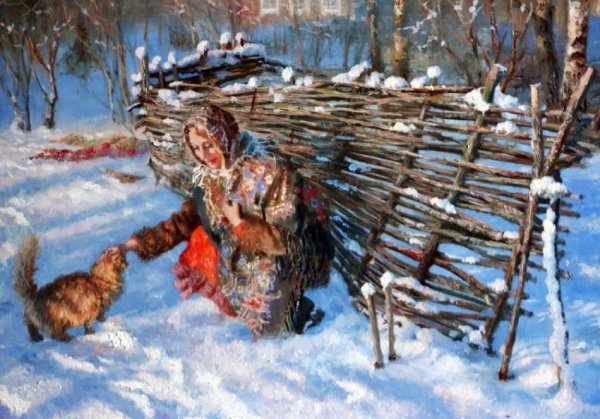 Художник Владимир Жданов. " За дровами".