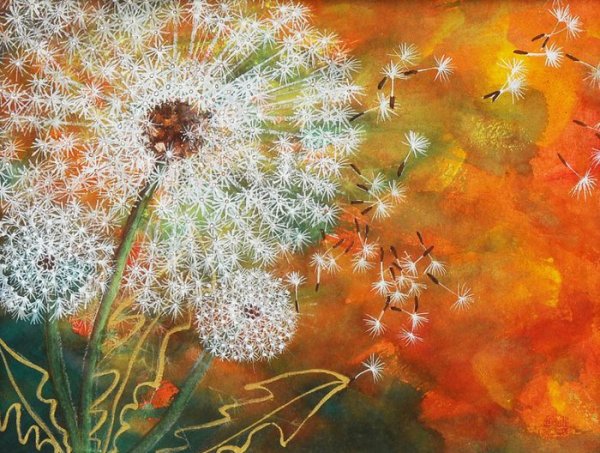 Картина одуванчик