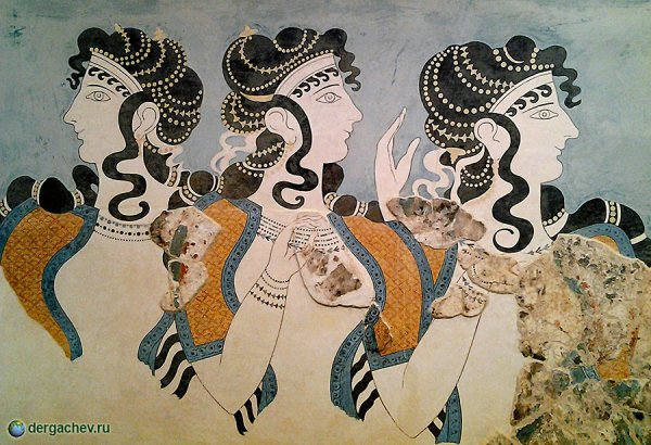 Дамы в голубом фреска Кносского дворца