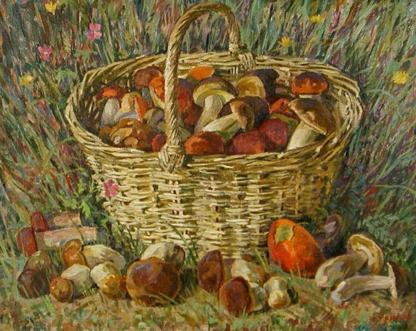 Художник Юрий Мельков грибы