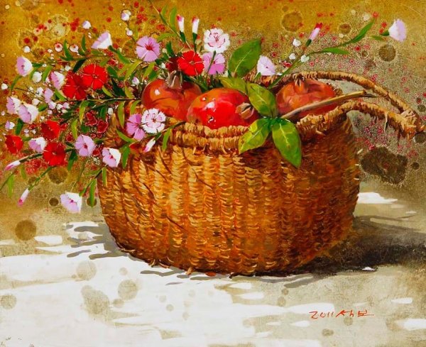 Корейский художник натюрмортист