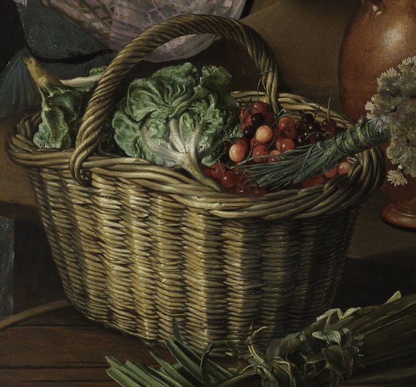 Плетеная корзина живопись