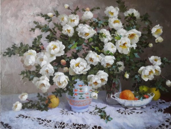 Живопись художник Николаев Юрий, ,розы