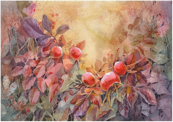 Инна Петрашкевич акварель осень