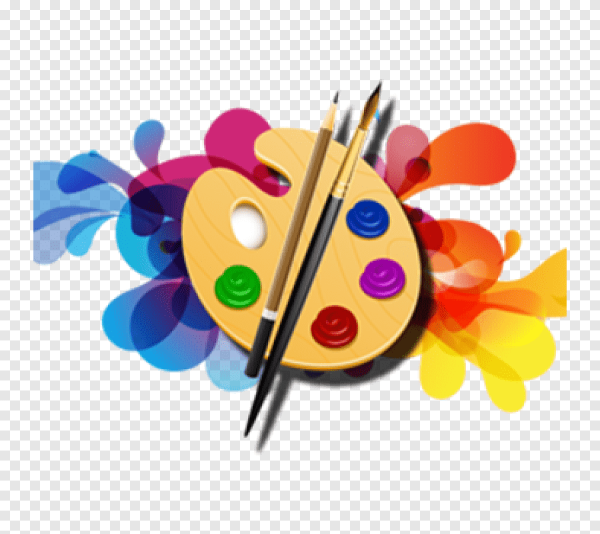 Мультяшные краски и кисти