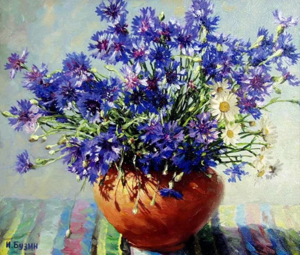 Цветы художник Игорь Бузин