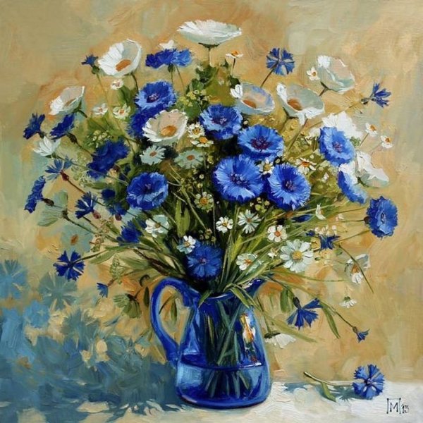 Художница Мария Павлова картина художника васильки