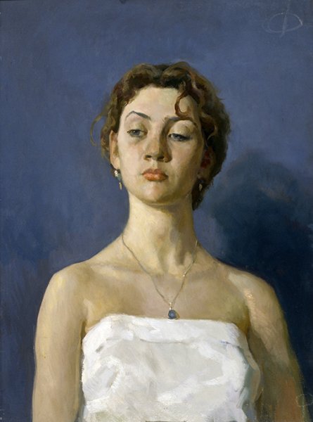 Этюд головы живопись Академия художеств