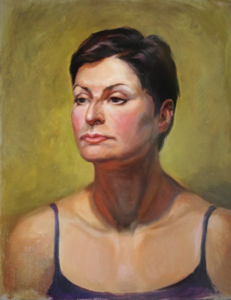 Этюд маслом портрет