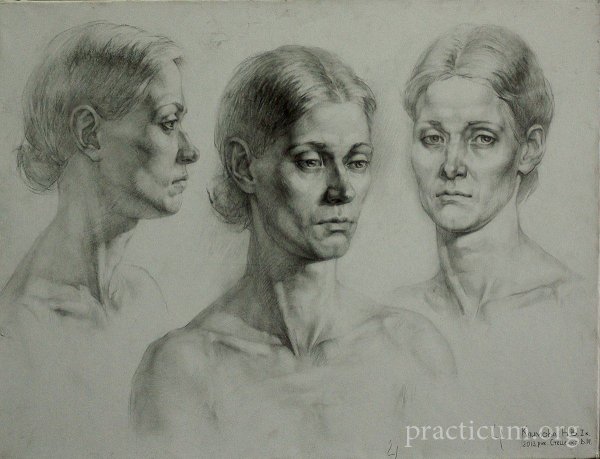 Натурщики Репина 1955