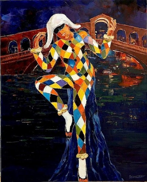 Арлекин Пьеро и Коломбина