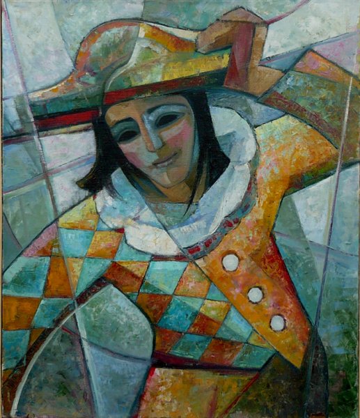 Арлекин акварель