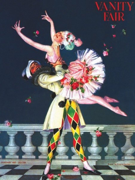 Арлекин и Пьеро Коломбина в живописи