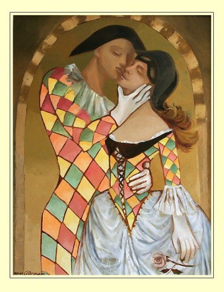 Поль Сезанн Пьеро и Арлекин