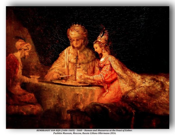 Рембрандт Артаксеркс, Аман и Эсфирь