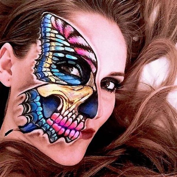 Макияж из акварельных красок