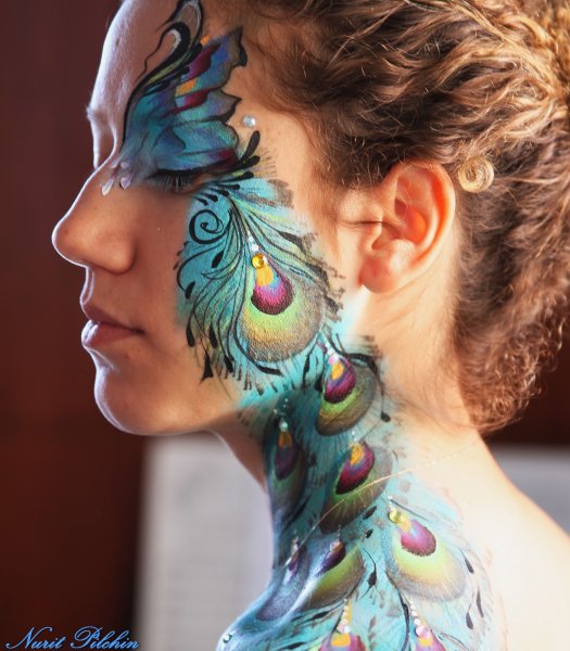 Осенний грим на лице