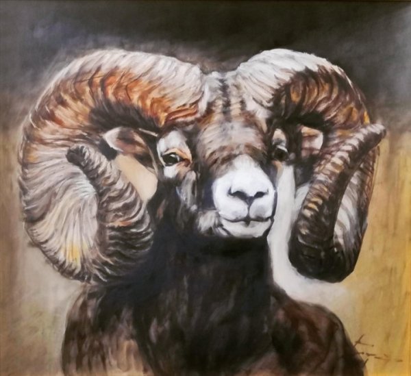 Картина барана в стиле