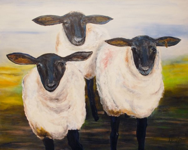 Овечки мастихином