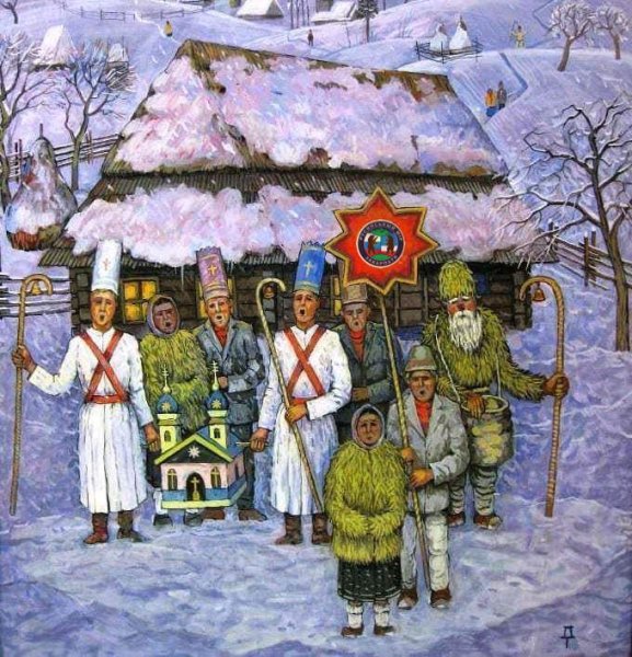 Художник Константин Трутовский. Святочные гуляния.