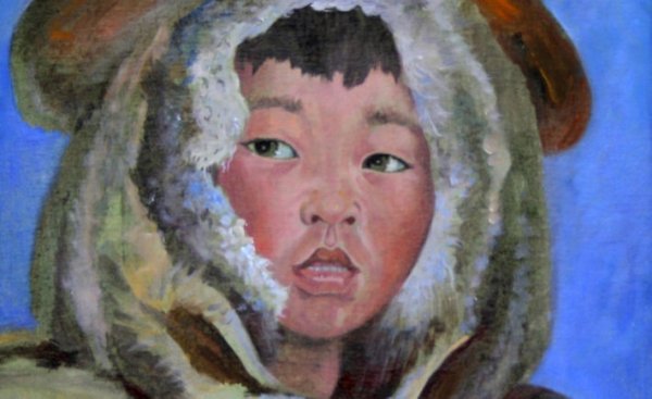 Северная олениха тундра художник