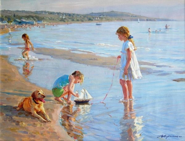 Художник Александр Аверин море