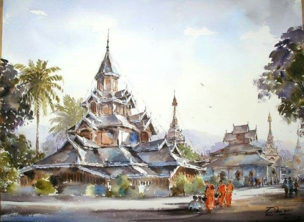 Тайский художник Танакорн Чаиджинда (Thanakorn Chaijinda) картины