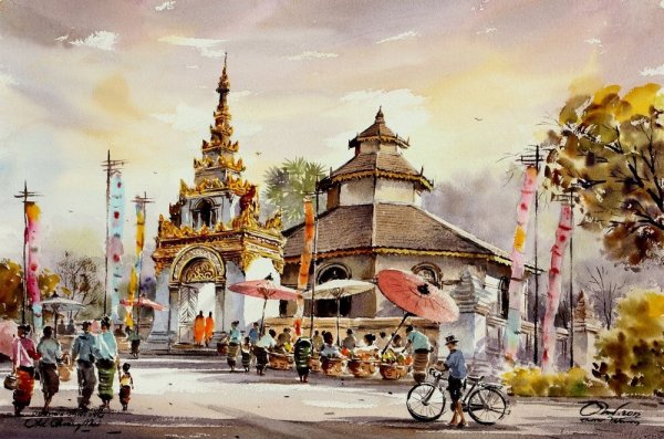 Тайский художник Танакорн Чаиджинда (Thanakorn Chaijinda)