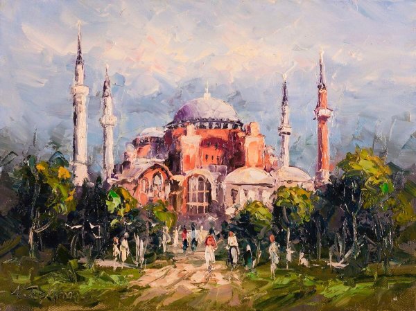 Собор София в Стамбуле холст масло