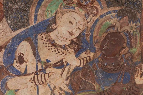Мать Будды Маха-Майя фреска Аджанты