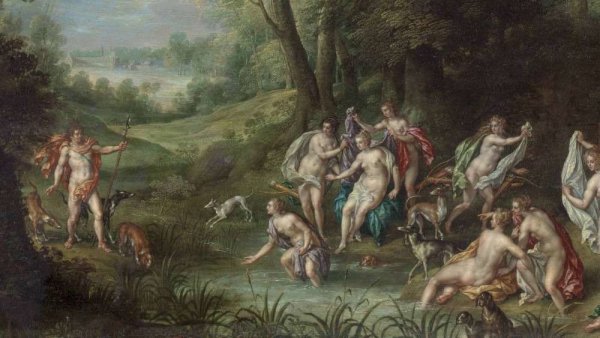 Диана и Актеон живопись