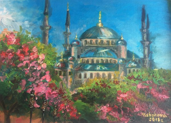 Мечеть София в Стамбуле акрил картина
