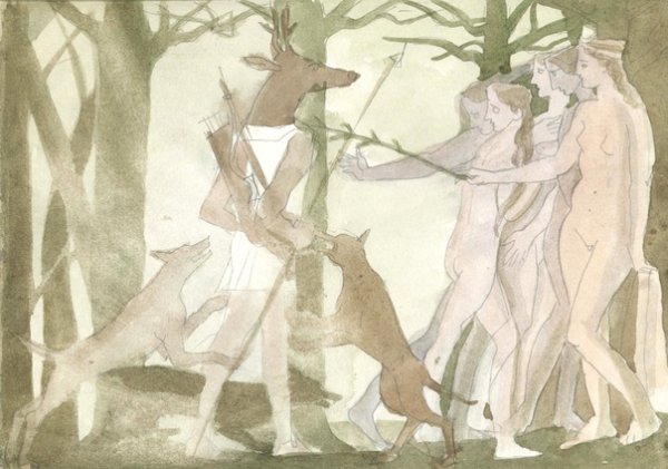 Артемида и Актеон в современной живописи