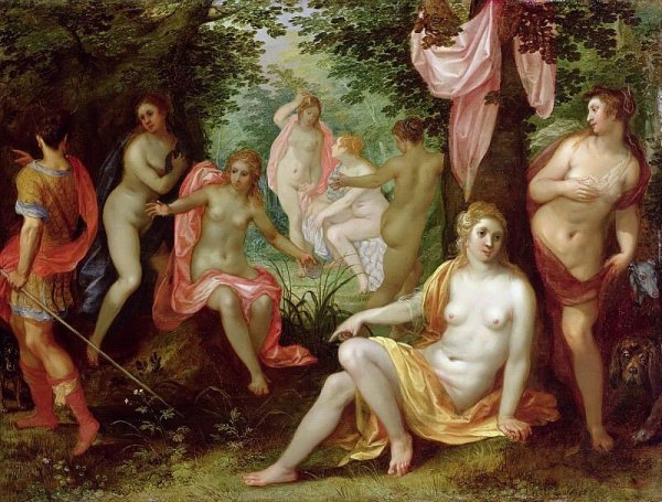 Кранах. "Диана и Актеон". Ок. 1540.