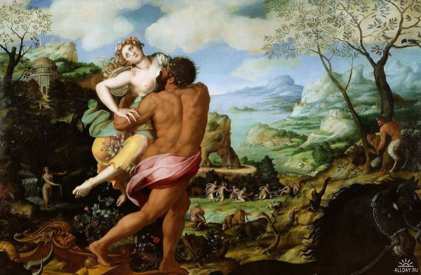 Боги древней Греции пируют на Олимпе