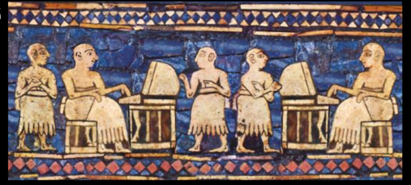 Месопотамия фрески женщины музей