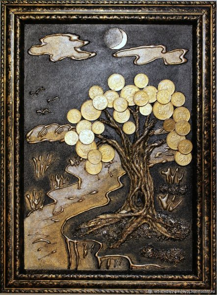 Панно из монет и банкнот