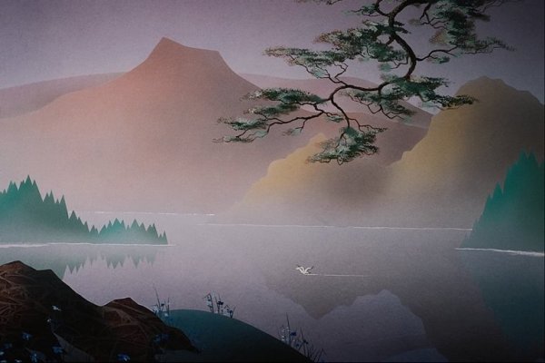 Японский пейзаж туман