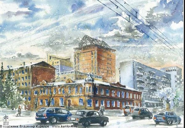 Новосибирск рисунок Владимир Курилов