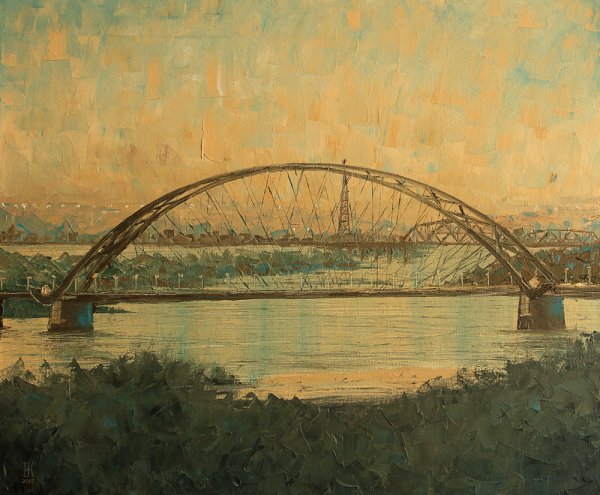 Новосибирск Бугринский мост картина