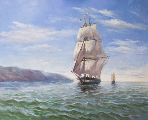 Куликов Владимир картины море парусники