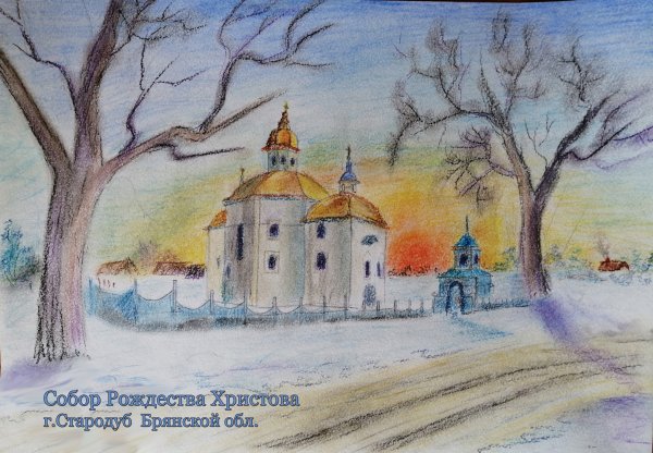 Поленов монастырь над рекой картина