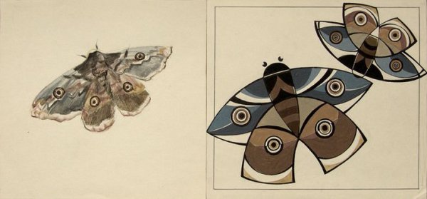 Стилизованный графический пейзаж