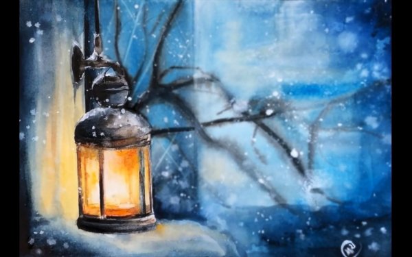 Новогодние картины маслом