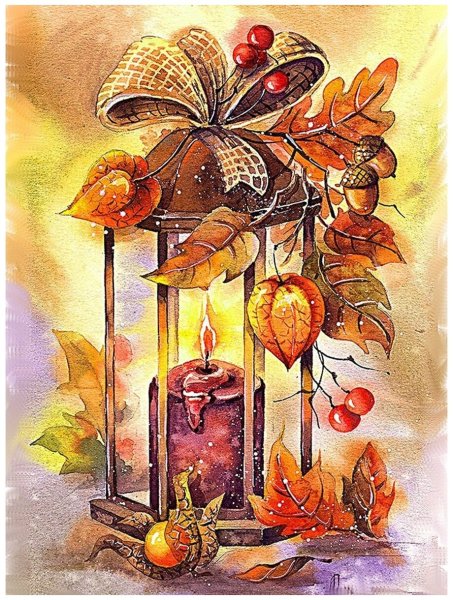 Старинный фонарь на стене