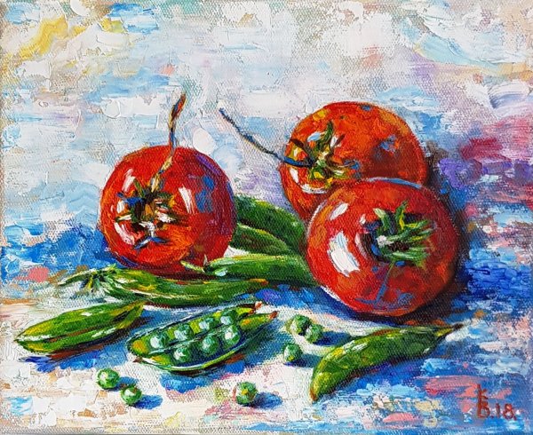 Фрукты и овощи акварелью