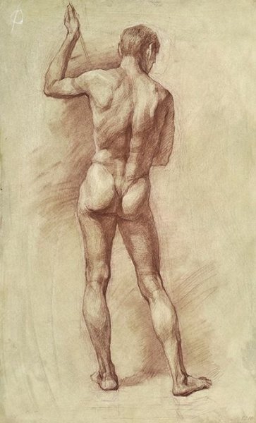 Академический Этюд фигуры человека масло